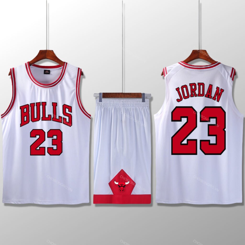 Bộ quần áo bóng rổ Jordan - Trắng