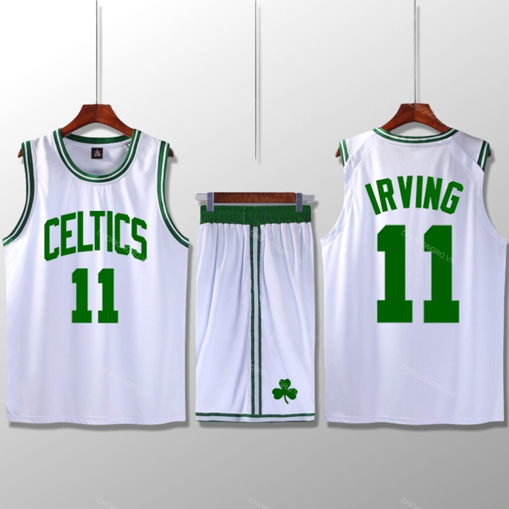 Bộ quần áo bóng rổ Kyrie Celtics - Trắng