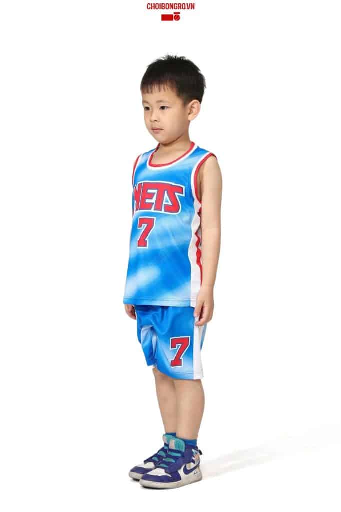 Bộ quần áo bóng rổ trẻ em - KD Nets City Editions 2021 Xanh