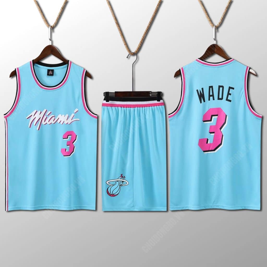 Bộ quần áo bóng rổ Wade Miami - Xanh