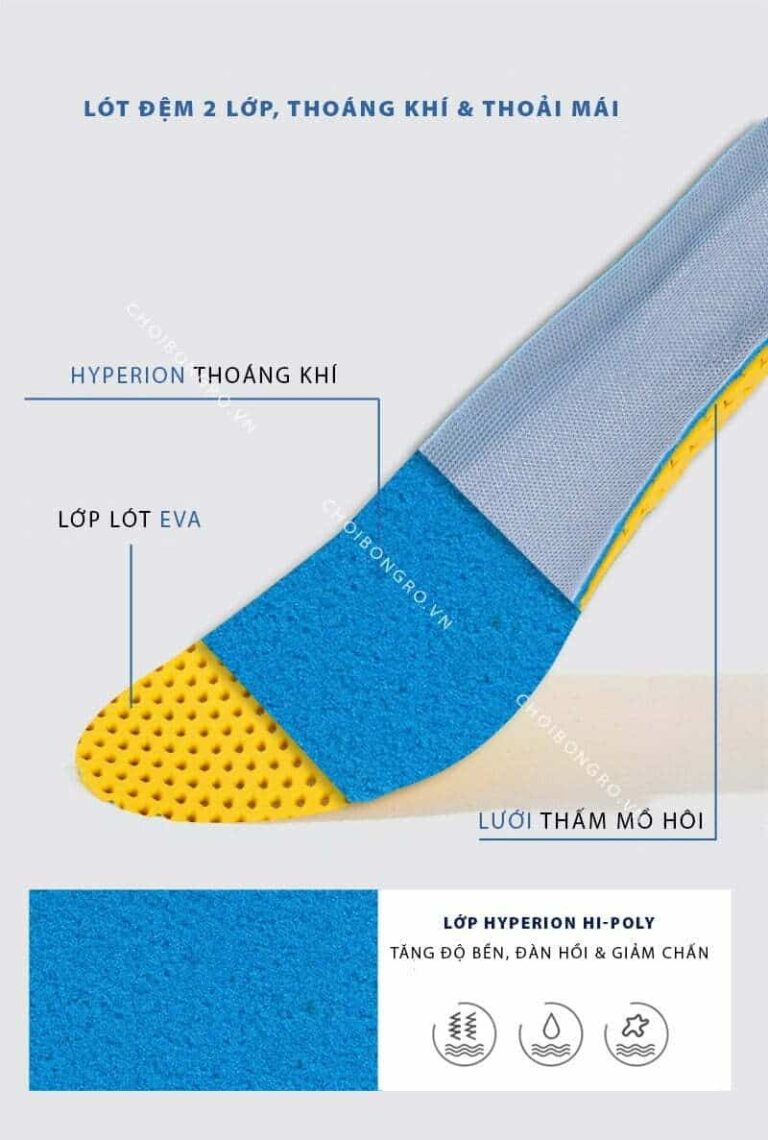 Lót giày thể thao - Giảm chấn, thoáng khí, hạn chế lật sơ mi - Hình ảnh 4