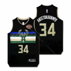 Men's Fanatics Branded Giannis Antetokounmpo Black Milwaukee Bucks Fast Break Replica Player Jersey - Statement Edition