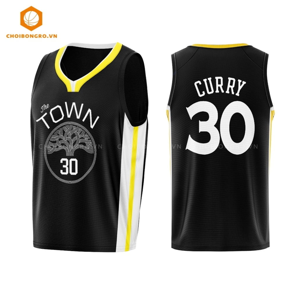 Áo bóng rổ Golden State Warriors - Stephen Curry Đen
