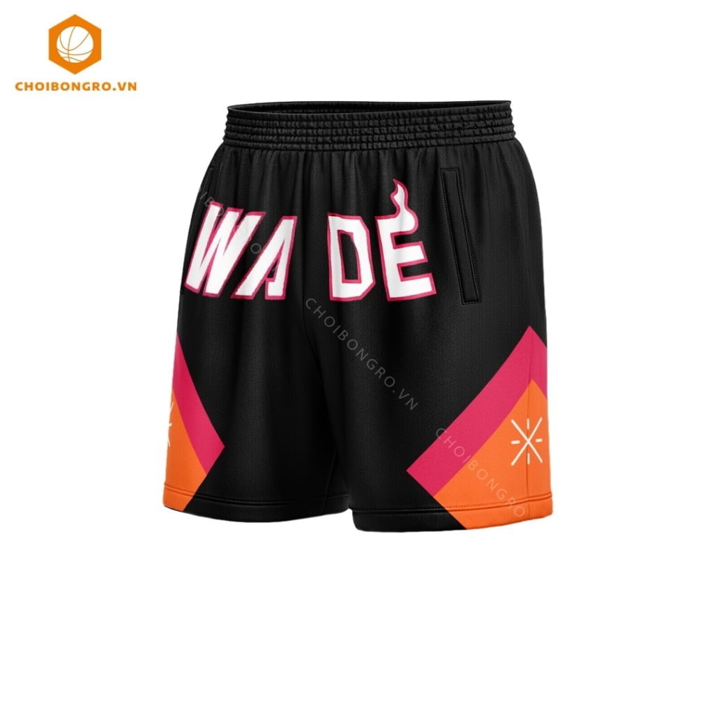Quần bóng rổ Wade #733 - Wade đen tím