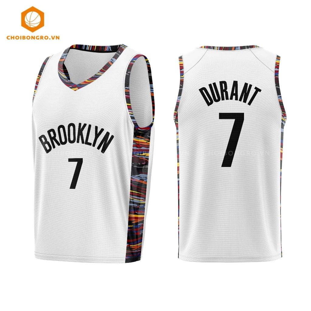 Áo bóng rổ Brooklyn Nets City Edition - KD trắng