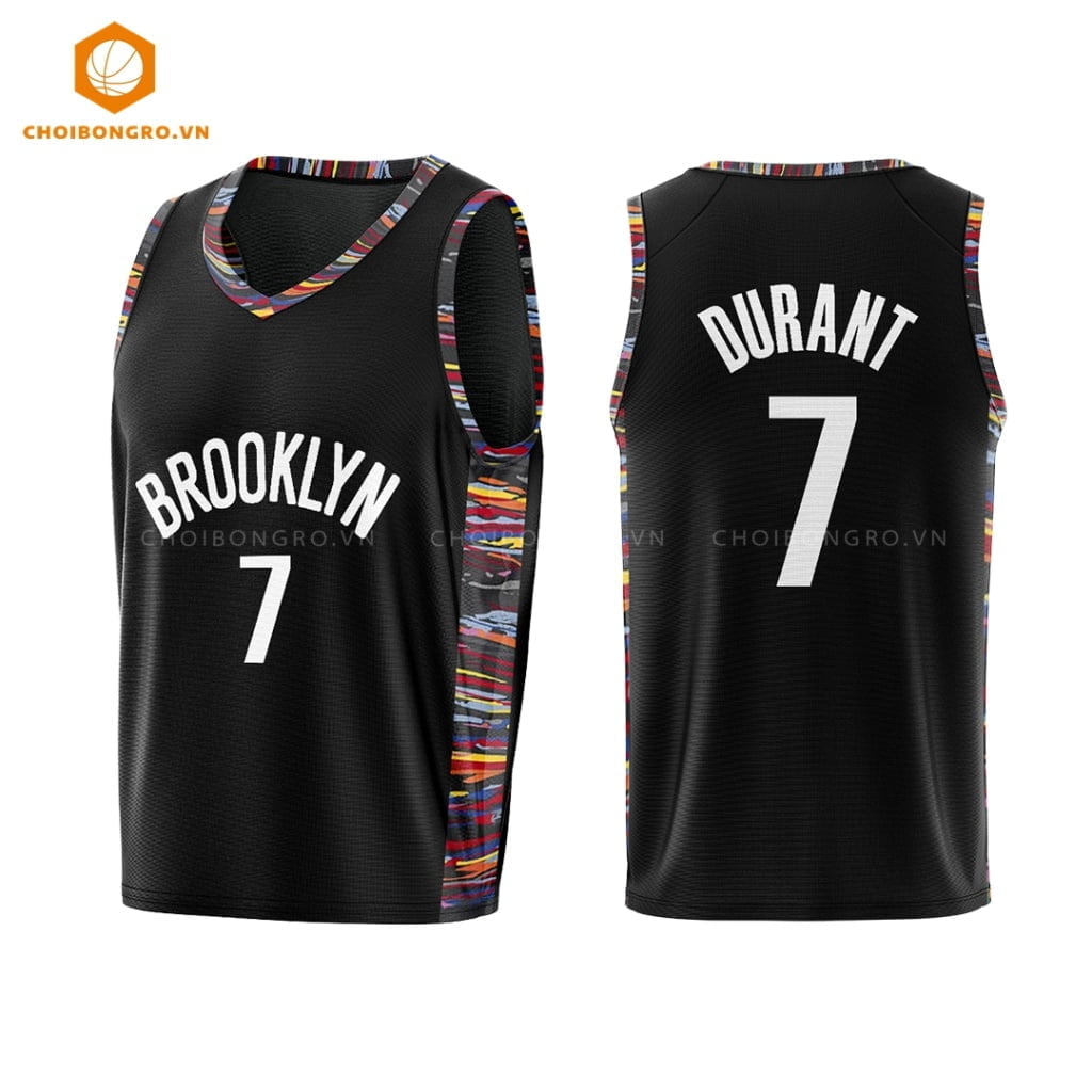 Áo bóng rổ Brooklyn Nets City Edition - KD đen