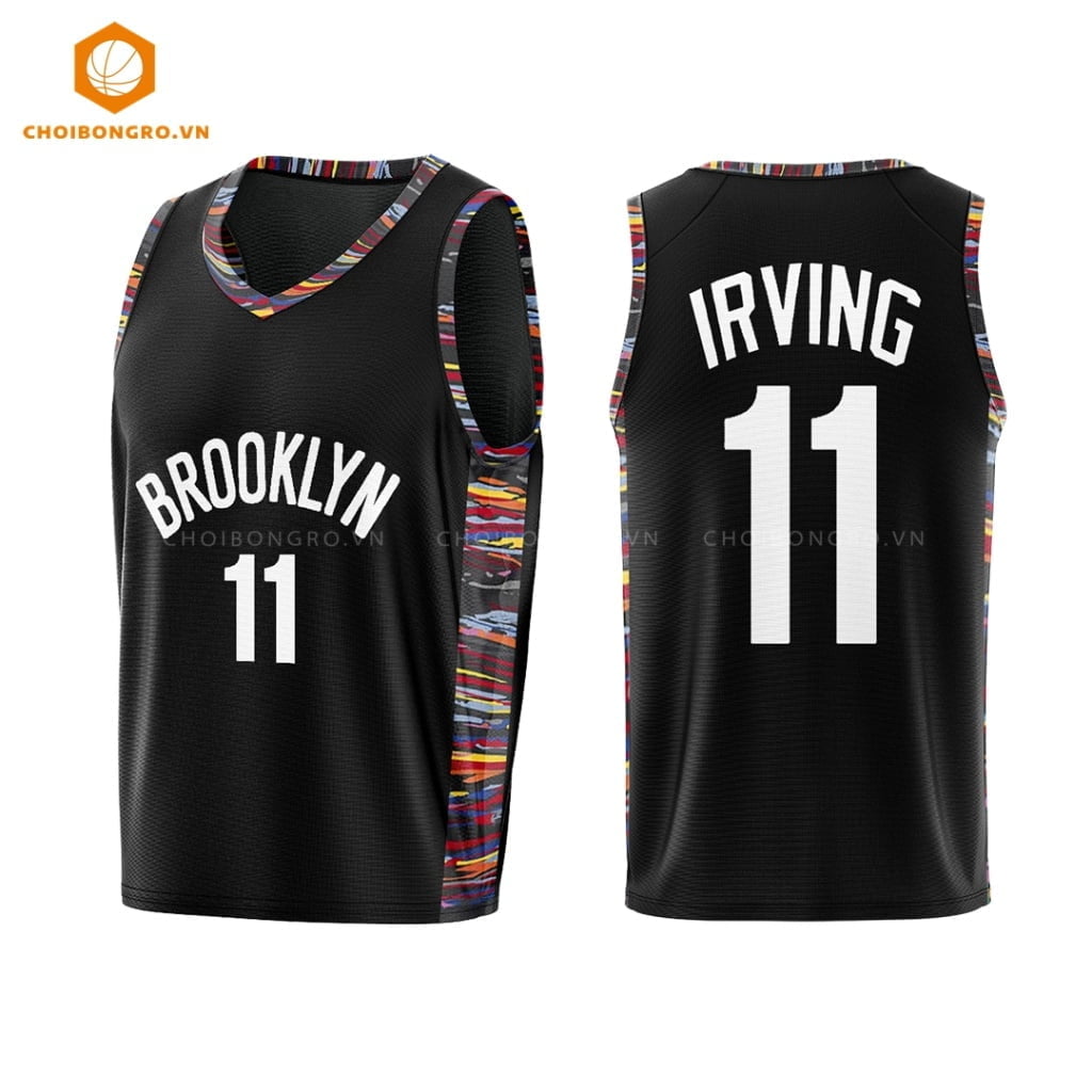 Áo bóng rổ Brooklyn Nets City Eidtion - Kyrie đen