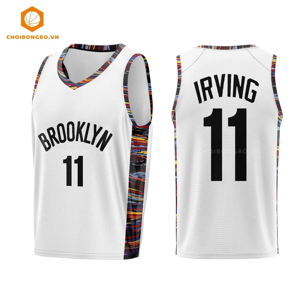 Áo bóng rổ Brooklyn Nets City Eidtion - Kyrie trắng