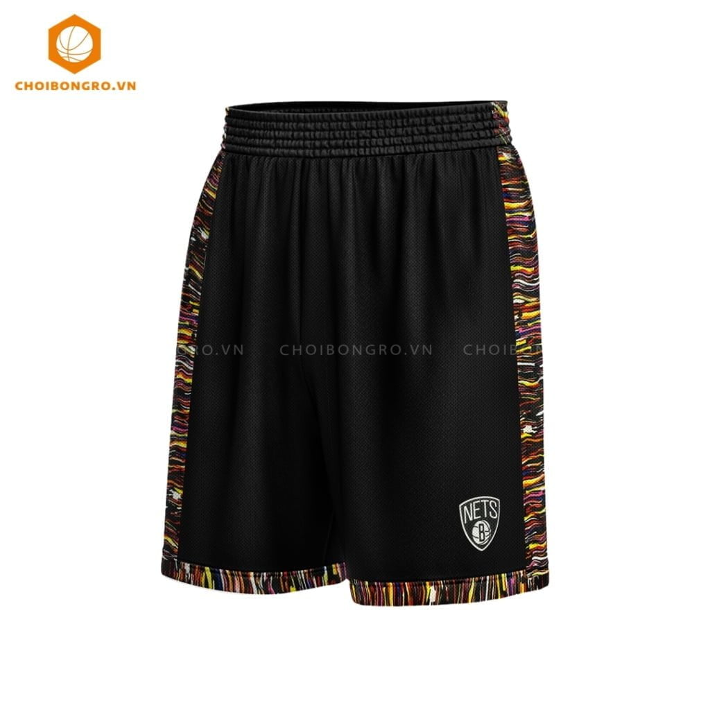 Quần bóng rổ Brooklyn Nets - City Edition đen