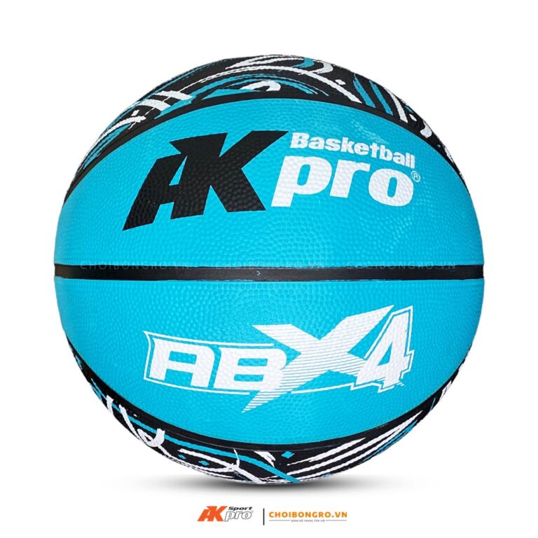 Bóng rổ cao su AKpro ABX4 chính hãng - Xanh