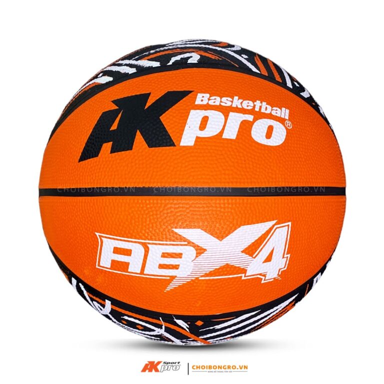 Bóng rổ cao su AKpro ABX4 chính hãng - Cam