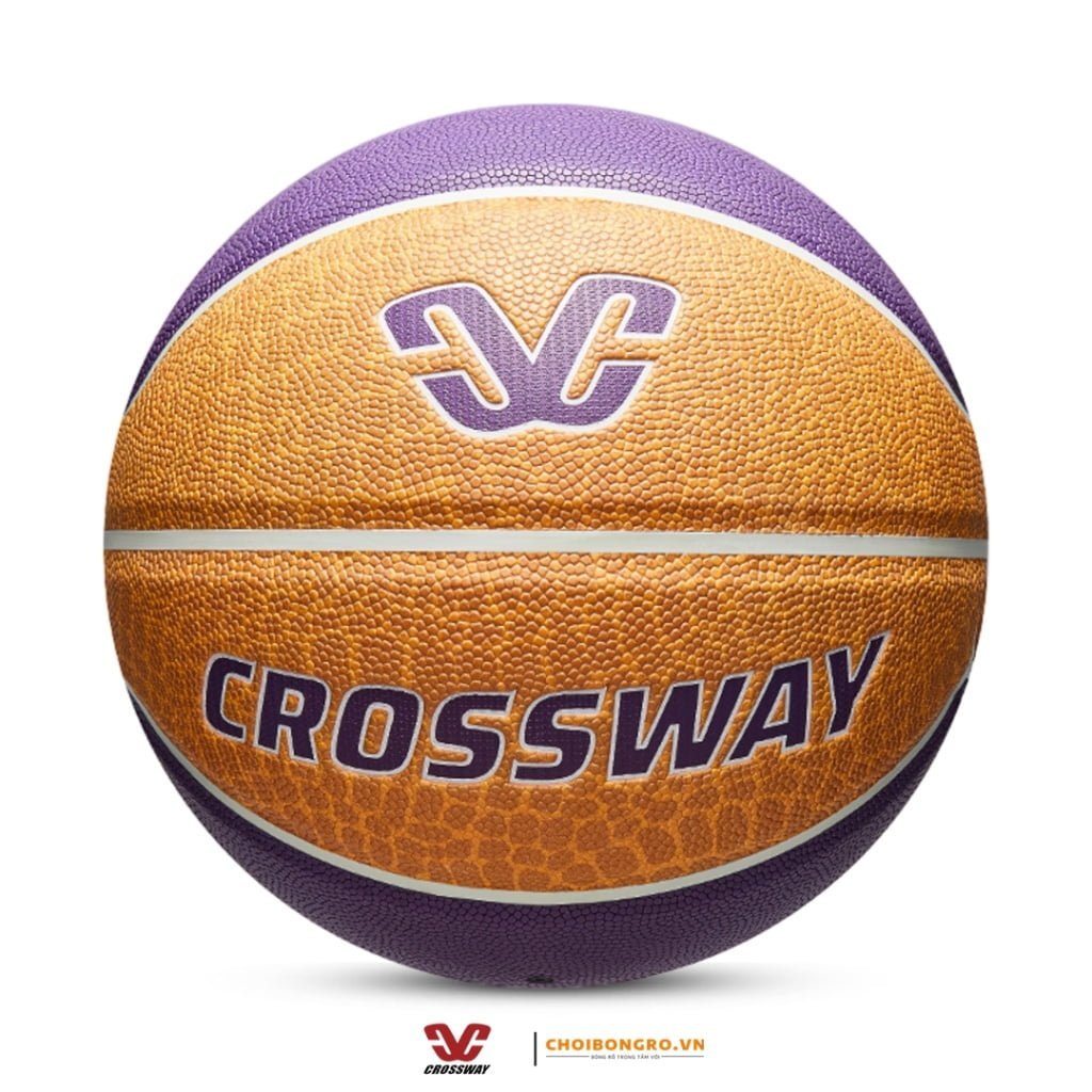 Bóng rổ da PU chính hãng Crossway 2LQ007 - Vàng tím