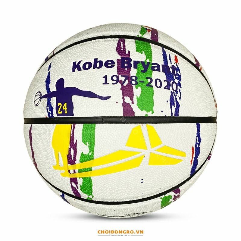 Bóng rổ da PU Kobe Bryant - Graffity trắng
