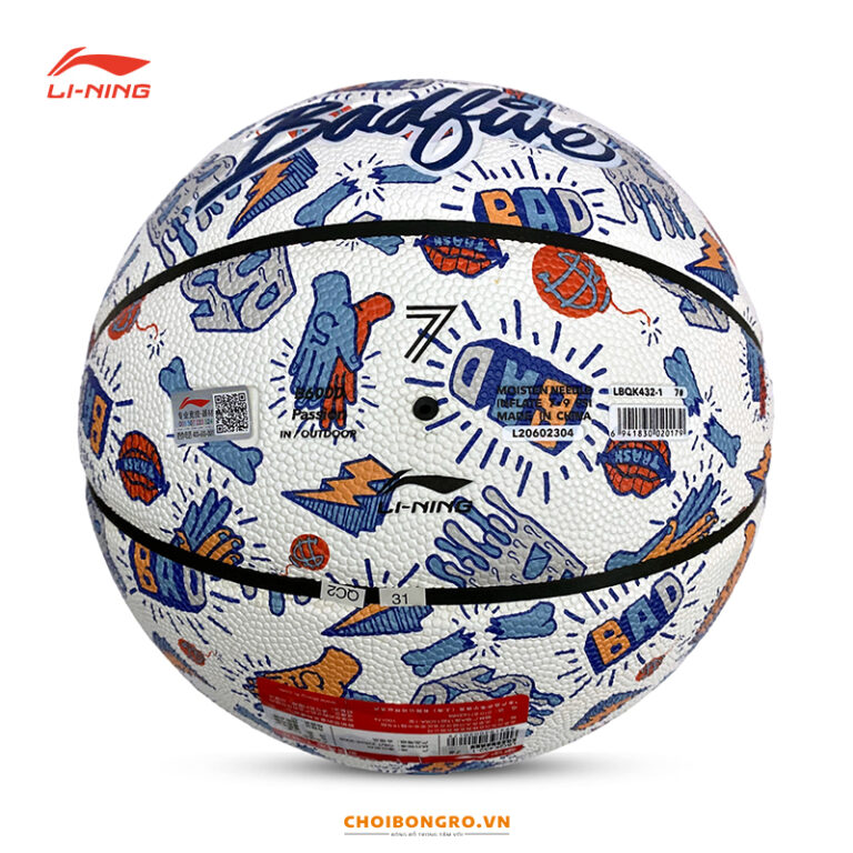 Quả bóng rổ da P.U chính hãng Li-ning Badfive Graffiti LBQK432-1 - Hình ảnh 3