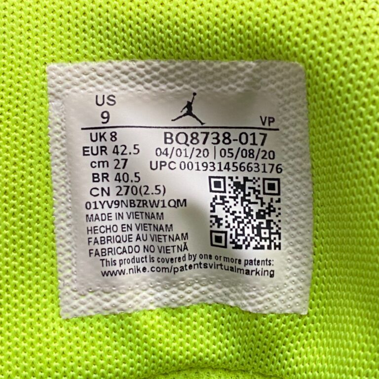Giày bóng rổ cũ chính hãng Air Jordan 2×3
 PF
  BlackGreen BQ8738-017 - Hình ảnh 7