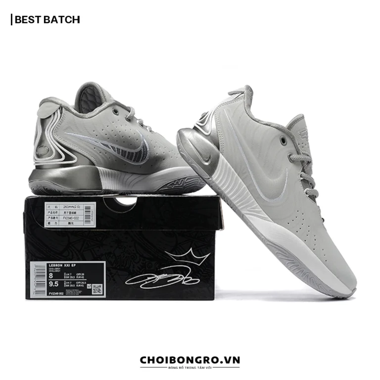 Nike LeBron 21 'Wolf Grey'
  Replica - Ghi - Hình ảnh 6