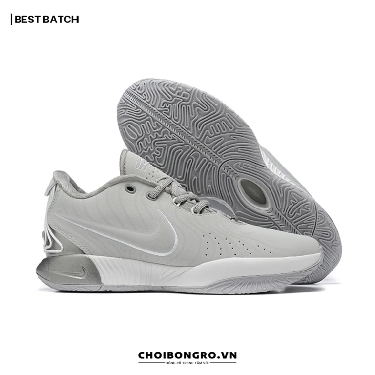 Nike LeBron 21 'Wolf Grey'
  Replica - Ghi - Hình ảnh 2
