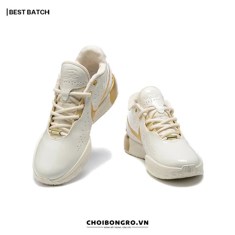 Nike LeBron 21 'White
  Metalic Gold' Replica - Trắng Gold - Hình ảnh 4
