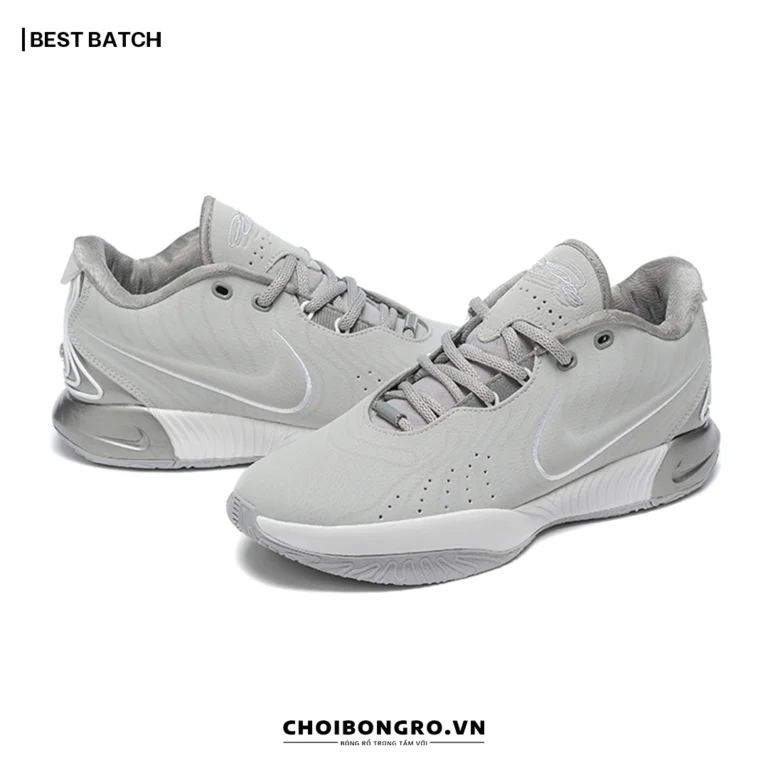 Nike LeBron 21 'Wolf Grey'
  Replica - Ghi - Hình ảnh 3