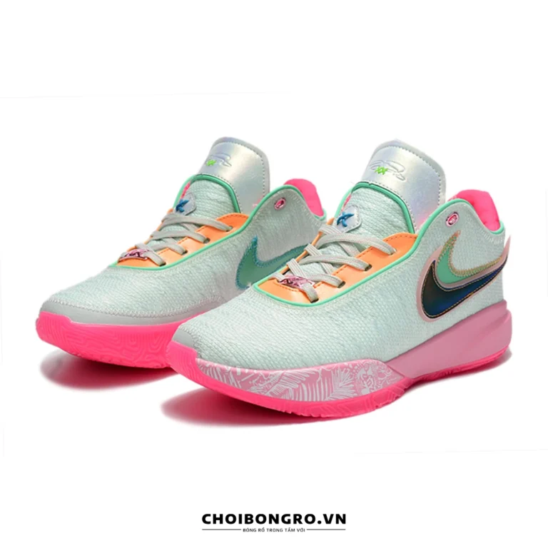 Nike
  Lebron 20 ‘Time Machine’ DJ5422-300 Replica - Ghi hồng - Hình ảnh 3