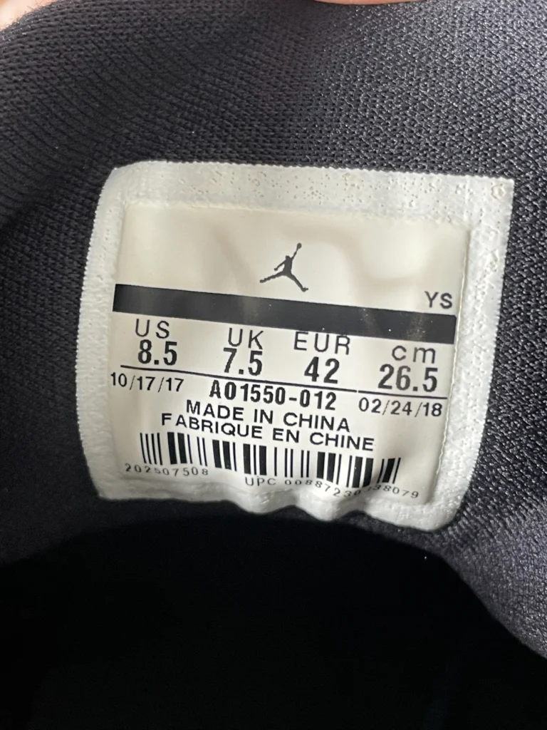 Giày bóng rổ cũ chính hãng Air Jordan
 Fly
  Lockdown 'Black' AO1550-012  - Hình ảnh 7