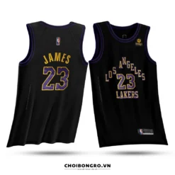 Áo bóng rổ Swingman Lebron James - Los Angeles Lakers City Edition 2023/24 - Đen