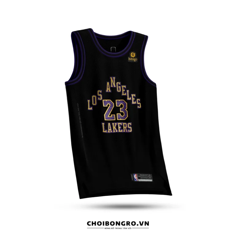 Áo bóng rổ Swingman Lebron James - Los Angeles Lakers City Edition 2023/24 - Đen - Hình ảnh 2