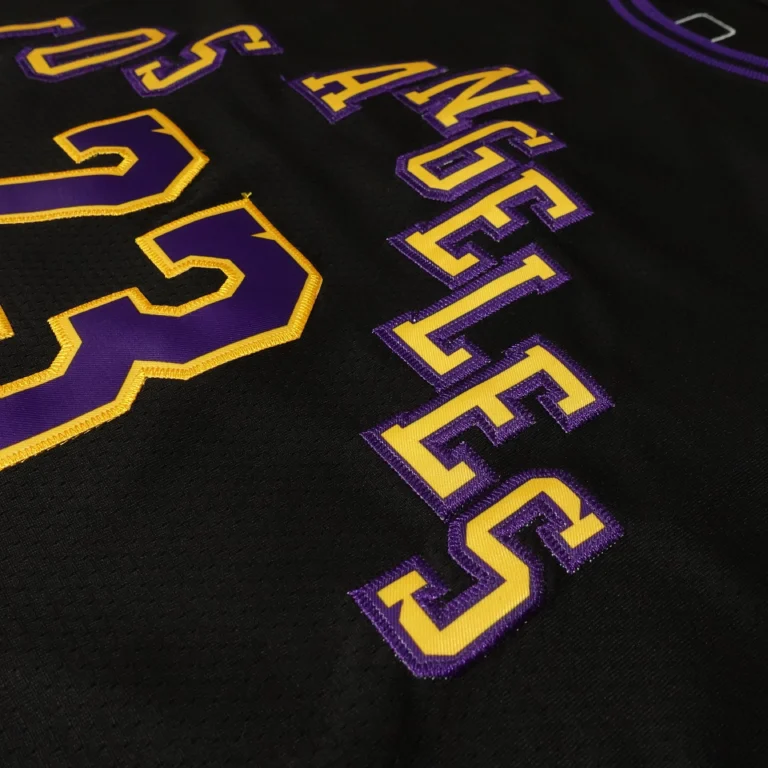 Áo bóng rổ Swingman Lebron James - Los Angeles Lakers City Edition 2023/24 - Đen - Hình ảnh 4