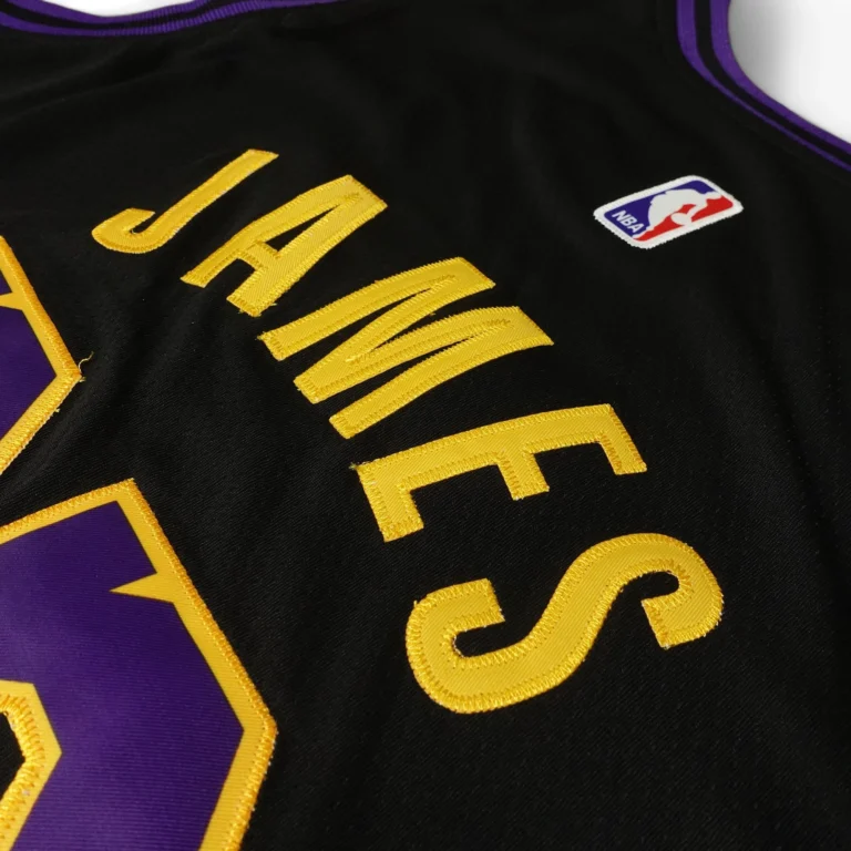 Áo bóng rổ Swingman Lebron James - Los Angeles Lakers City Edition 2023/24 - Đen - Hình ảnh 6