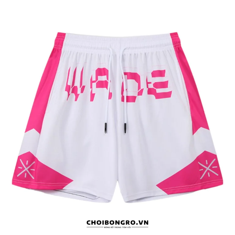 Quần Shorts bóng rổ 7033 - Wade trắng hồng