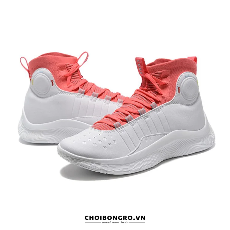 Giày
  bóng rổ replica UA Curry 4 Flotro - Trắng đỏ - Hình ảnh 3