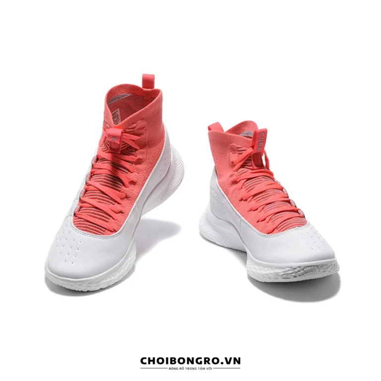 Giày
  bóng rổ replica UA Curry 4 Flotro - Trắng đỏ - Hình ảnh 4