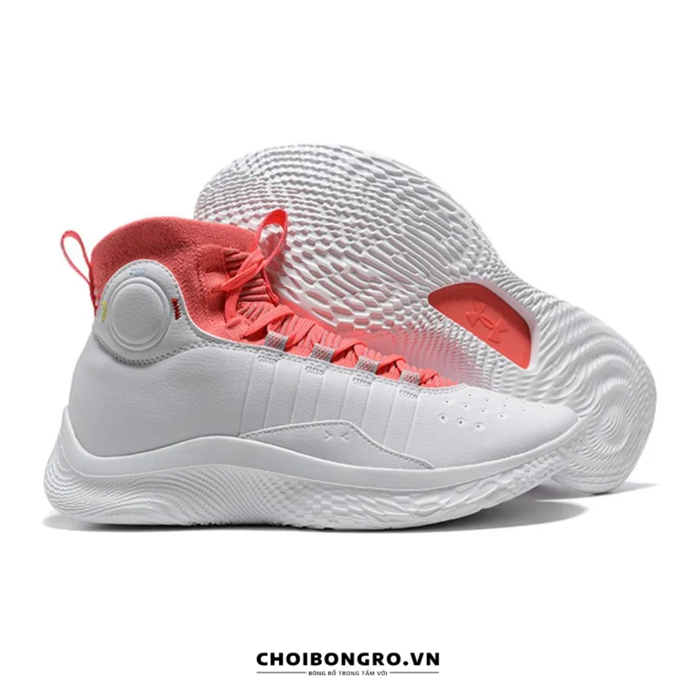 Giày
  bóng rổ replica UA Curry 4 Flotro - Trắng đỏ - Hình ảnh 5