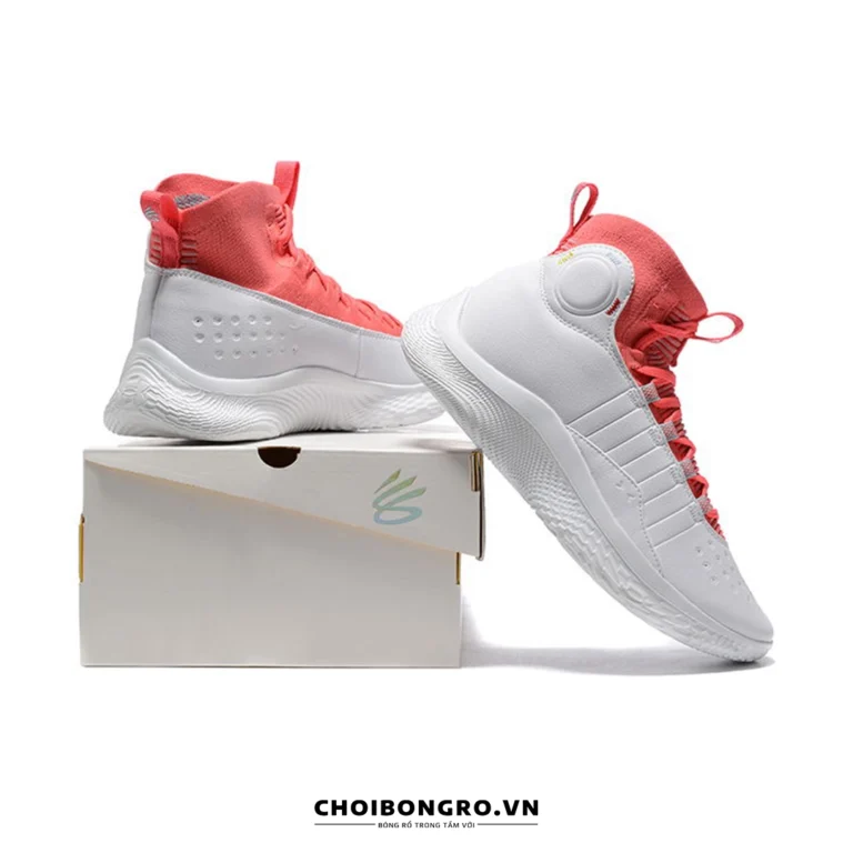 Giày
  bóng rổ replica UA Curry 4 Flotro - Trắng đỏ - Hình ảnh 6