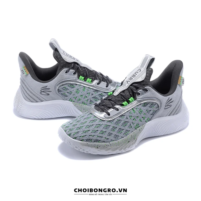 Giày
  bóng rổ replica UA Curry Flow 9 'Street Pack' 3024248-102 - Ghi xanh - Hình ảnh 2