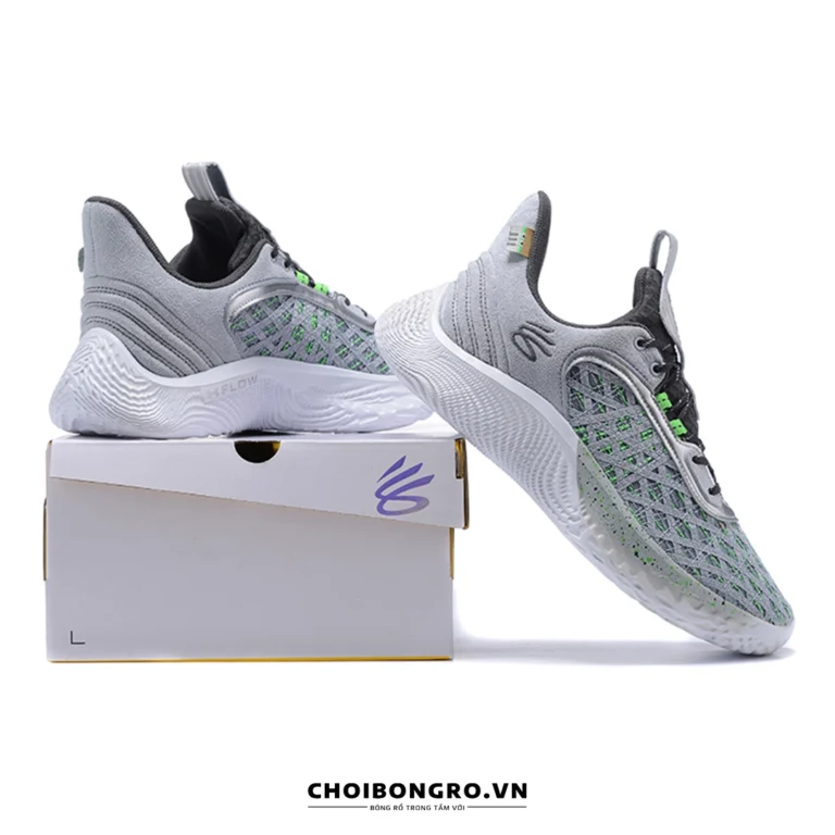 Giày
  bóng rổ replica UA Curry Flow 9 'Street Pack' 3024248-102 - Ghi xanh - Hình ảnh 5