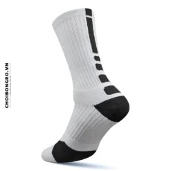 Tất vớ bóng rổ Elite Basket - Trắng đen