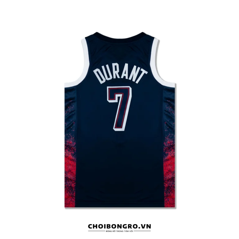 Áo bóng rổ Swingman USA Olympic 2024 -
  Durant 7 - Xanh Navy - Hình ảnh 2