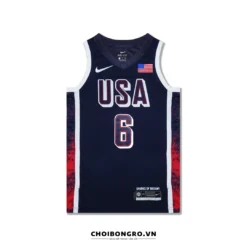 Áo
  bóng rổ Swingman USA Olympic 2024 - Lebron 6 - Xanh Navy