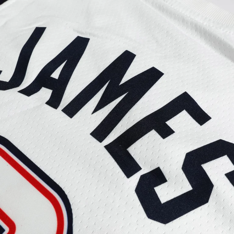 Áo
  bóng rổ Swingman USA Olympic 2024 - Lebron 6 - Trắng - Hình ảnh 8