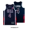 Áo  bóng rổ Swingman USA Olympic 2024 - Curry 4 - Xanh Navy