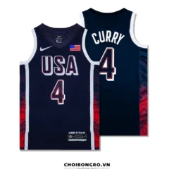 Áo  bóng rổ Swingman USA Olympic 2024 - Curry 4 - Xanh Navy
