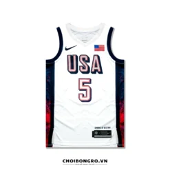 Áo bóng rổ Swingman USA Olympic 2024 -
  Edwards 5 - Trắng