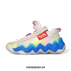Giày bóng rổ cũ chính hãng Adidas Exhibit B 'White
  Green Blue' GZ9552