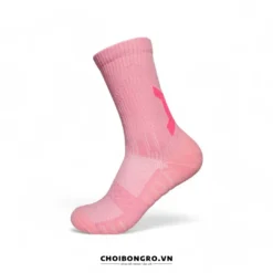 Vớ bóng rổ cao cổ hồng - Chụp từ góc ngang chính diện, mô tả rõ hình dáng